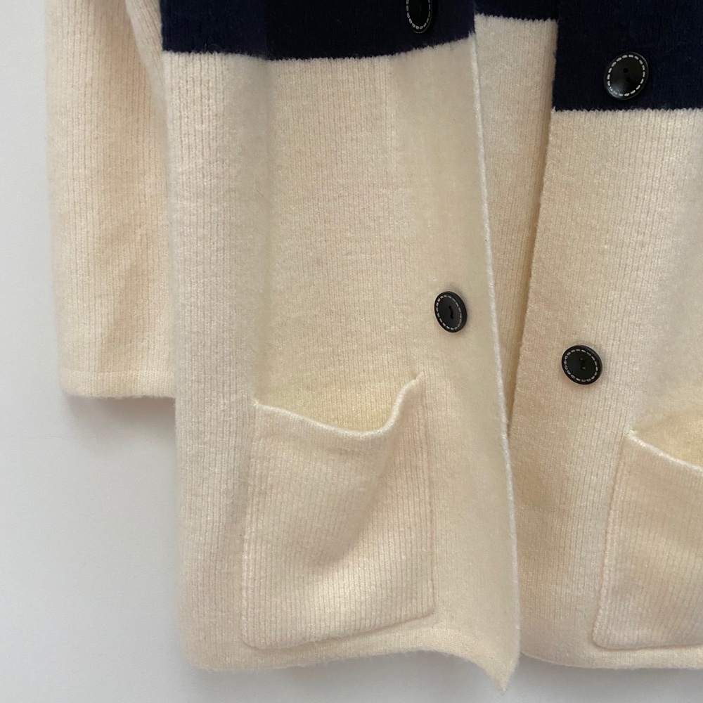 La Fee Vert Colorblock Wool Cardigan - Picture 4 of 6